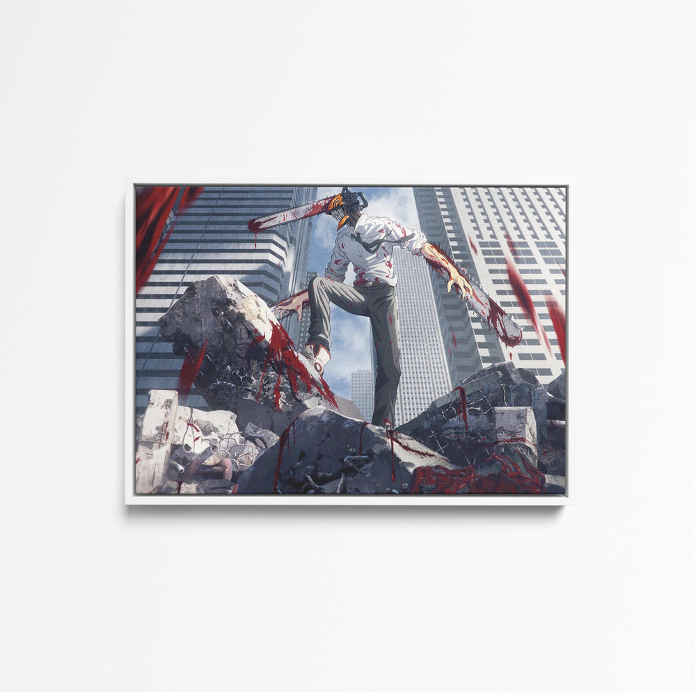Tableau Chainsaw Man Tronconneuse Sanguinaire Triomphante
