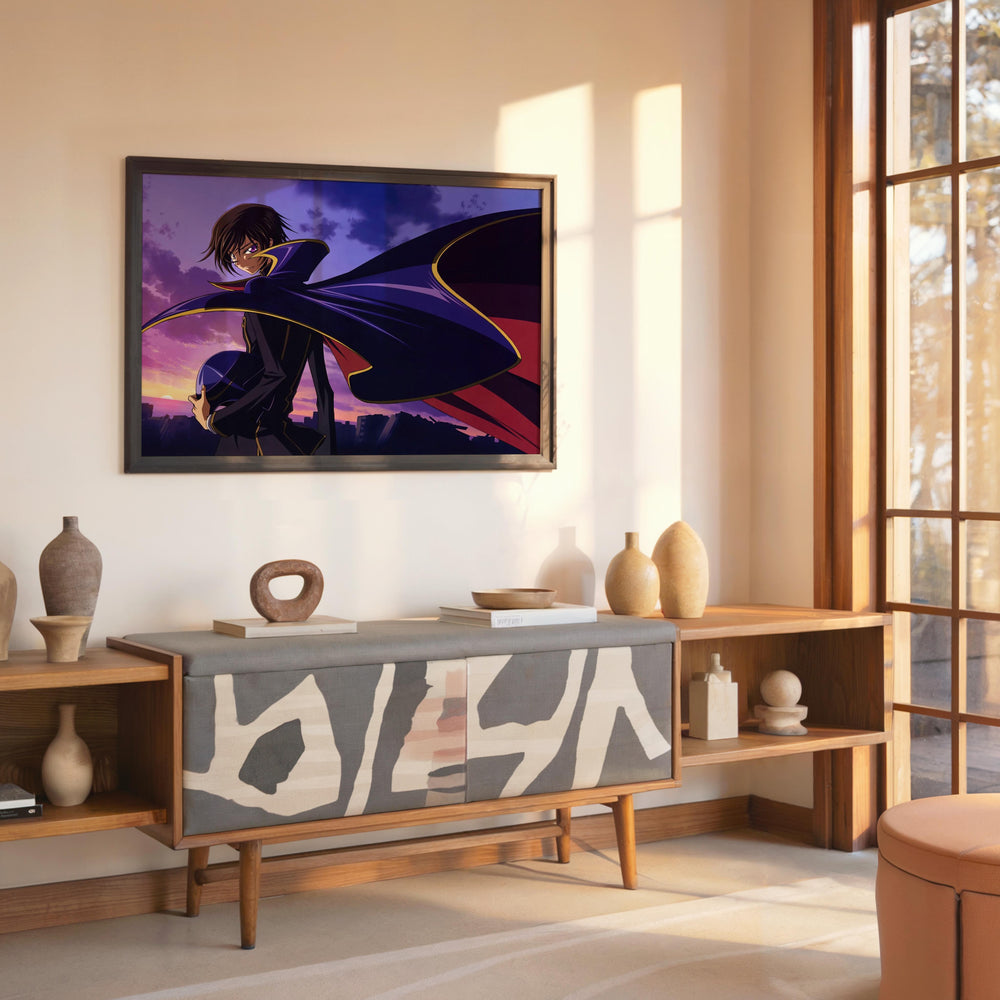 Tableau Code Geass Cavalier Crepusculaire Souriant - base image