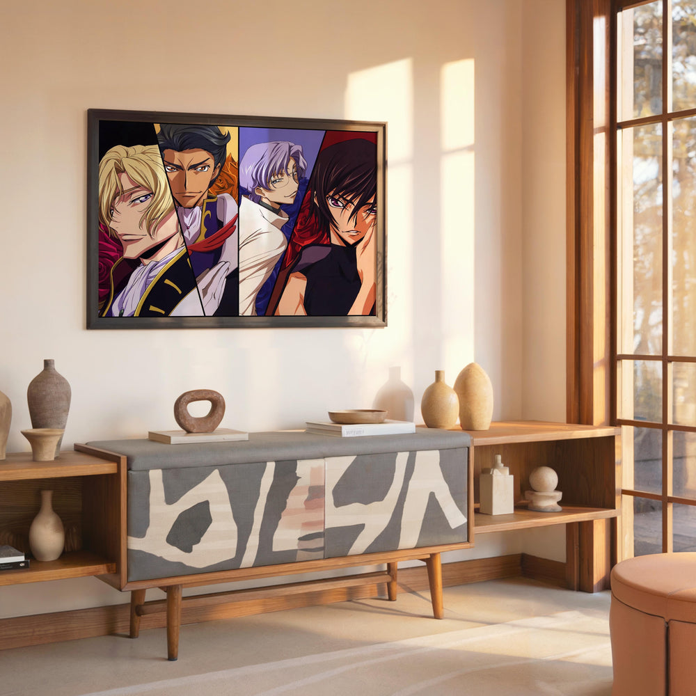 Tableau Code Geass Quatuor Rivaux Roses