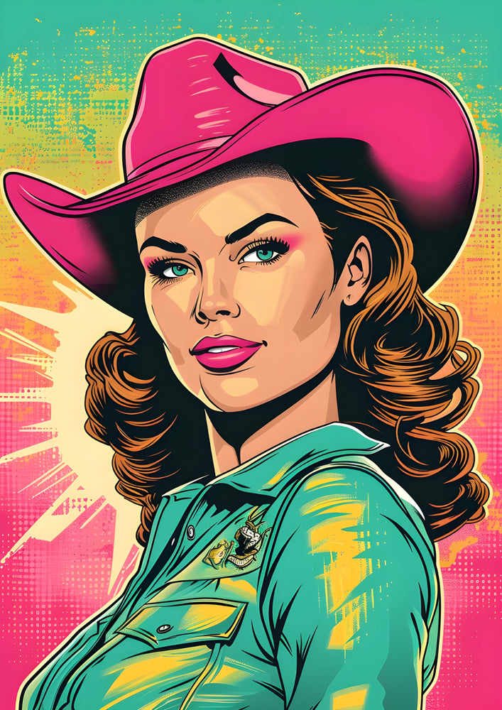 Tableau Cowgirl Pop Art