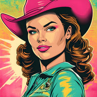 Tableau Cowgirl Pop Art