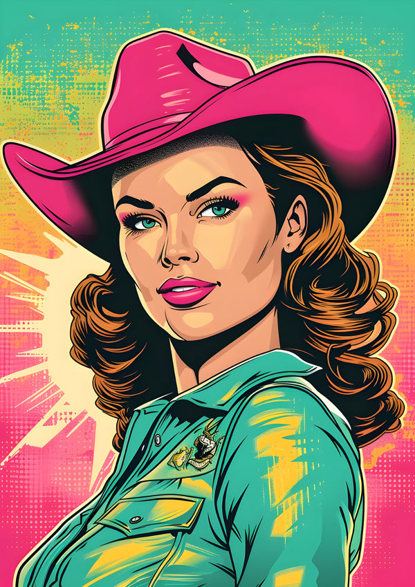 Tableau Cowgirl Pop Art