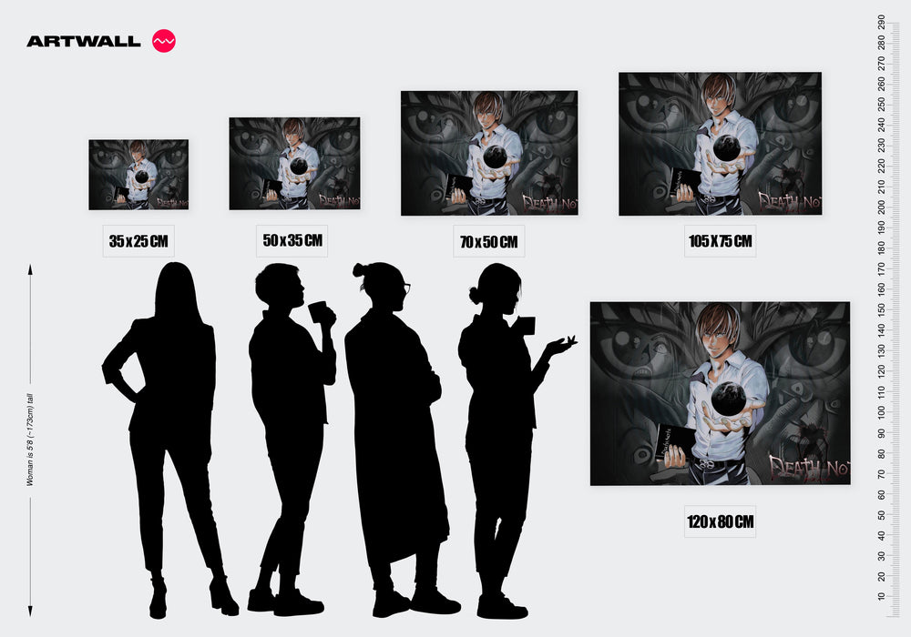 Tableau Death Note Carnet Noir Tenebres