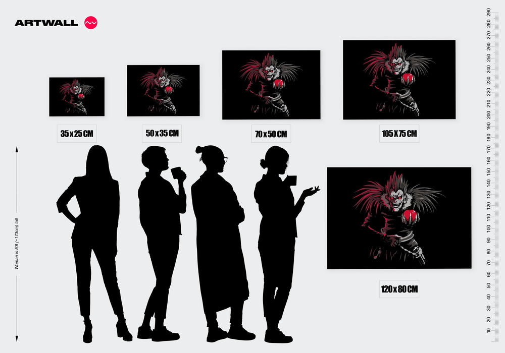 Tableau Death Note Demon Pomme Rouge