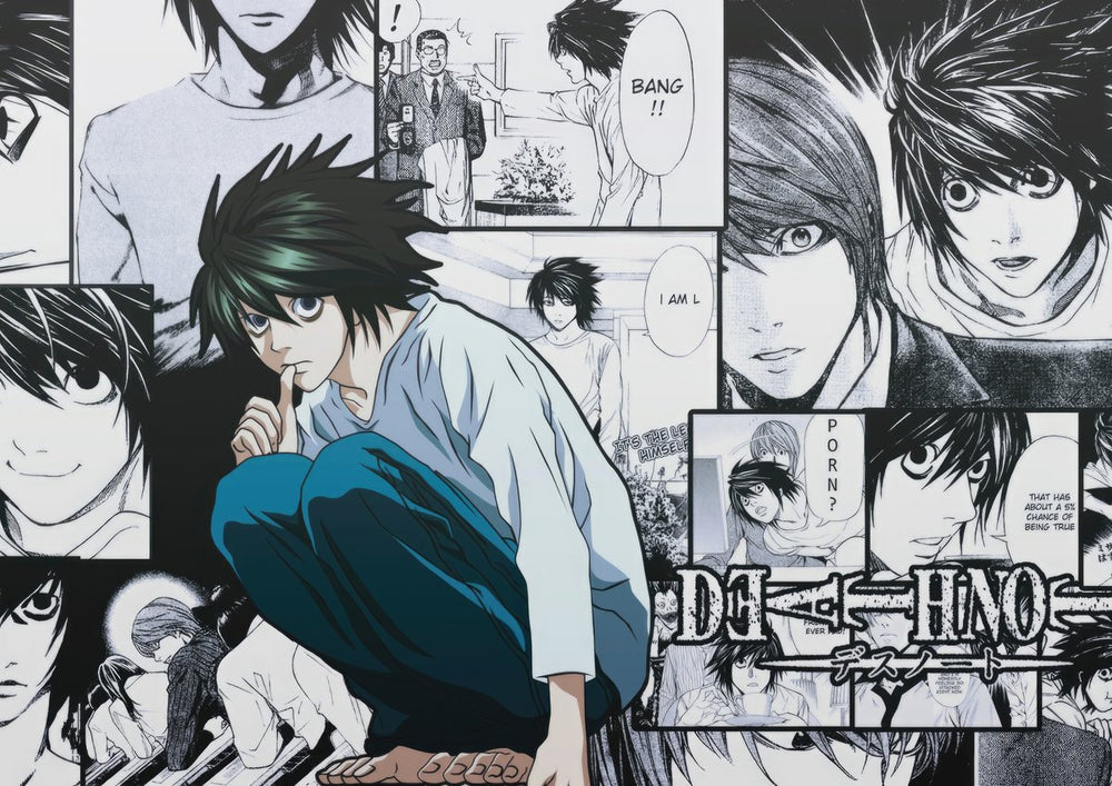 Tableau Death Note Detective Pensif Assis