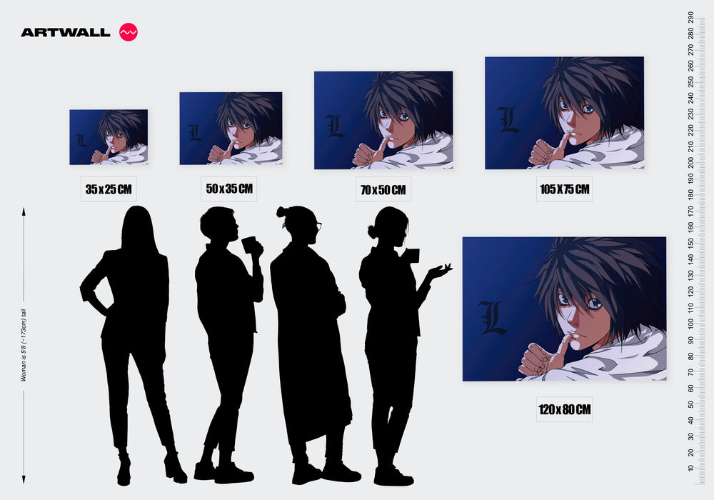 Tableau Death Note Enqueteur Pensif Mysterieux