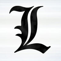 Tableau Death Note Lettre Noire Stylisee