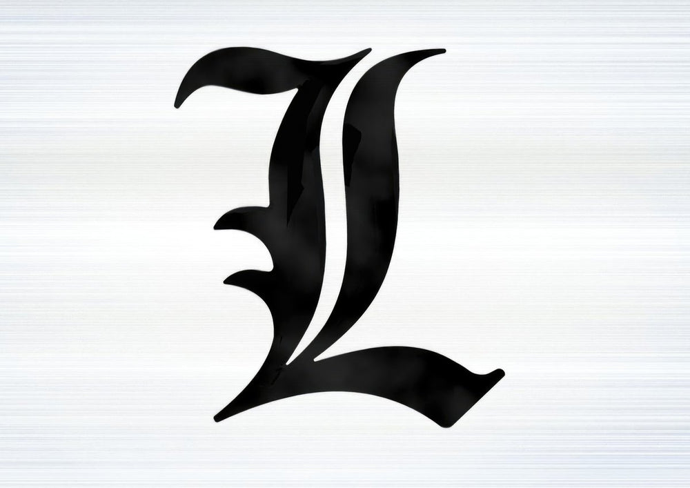Tableau Death Note Lettre Noire Stylisee