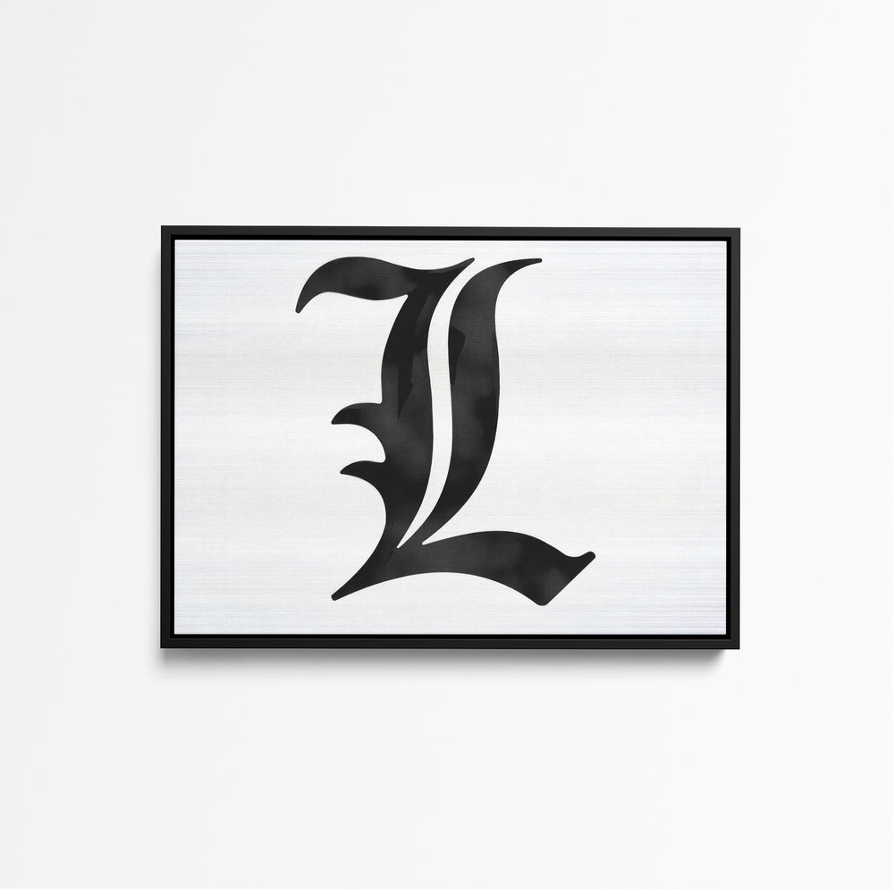 Tableau Death Note Lettre Noire Stylisee