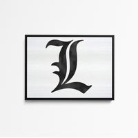 Tableau Death Note Lettre Noire Stylisee