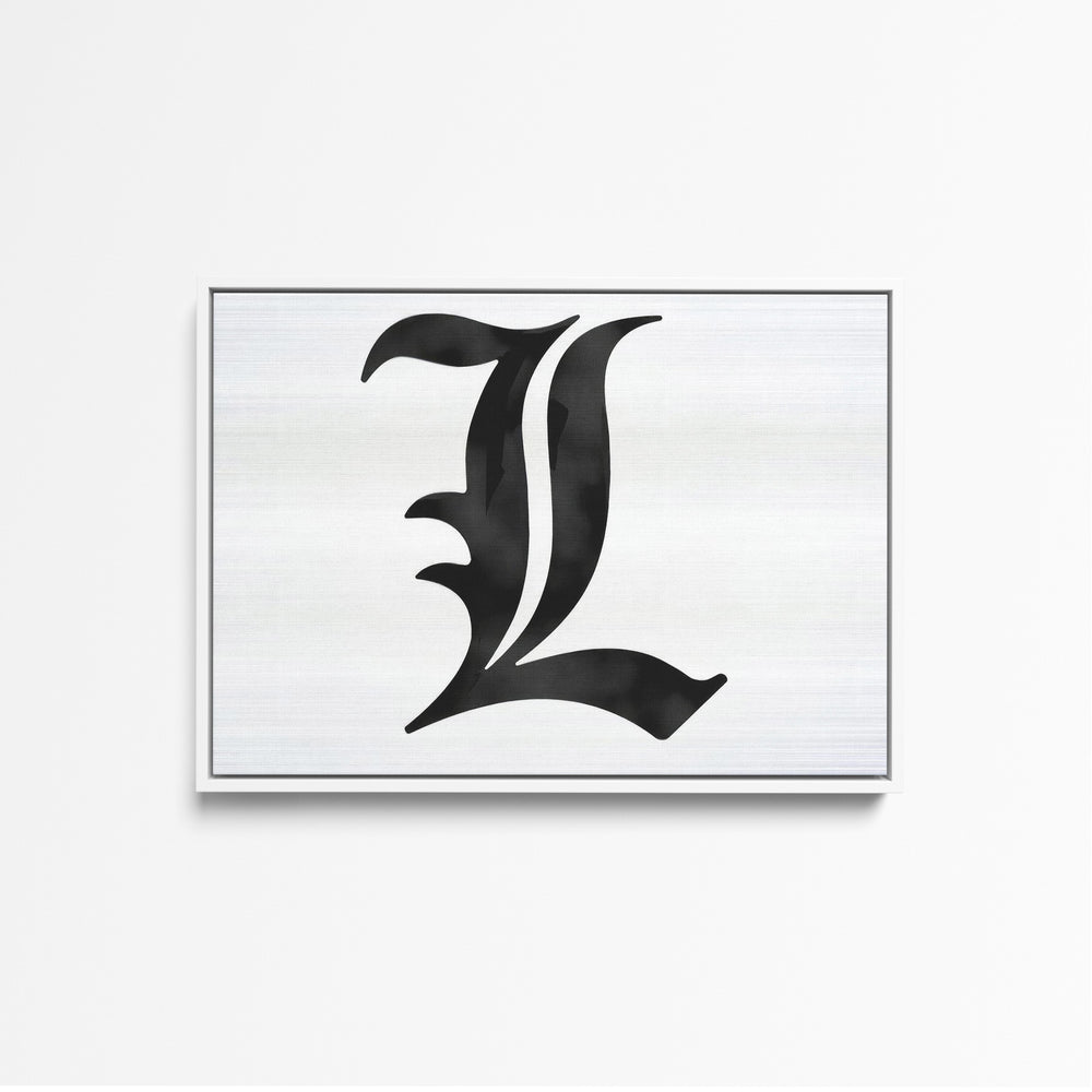 Tableau Death Note Lettre Noire Stylisee