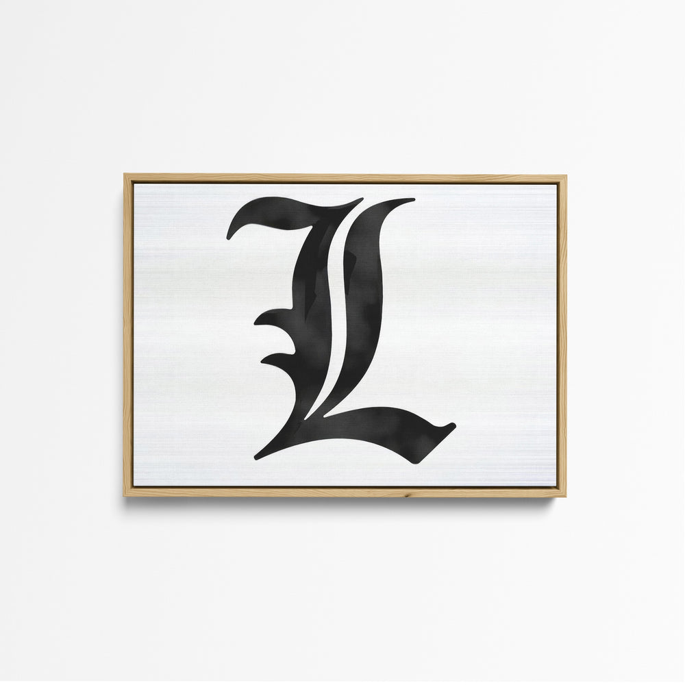 Tableau Death Note Lettre Noire Stylisee