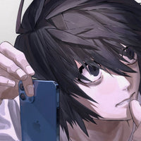 Tableau Death Note Personnage Concentre Smartphone
