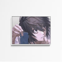 Tableau Death Note Personnage Concentre Smartphone