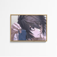Tableau Death Note Personnage Concentre Smartphone