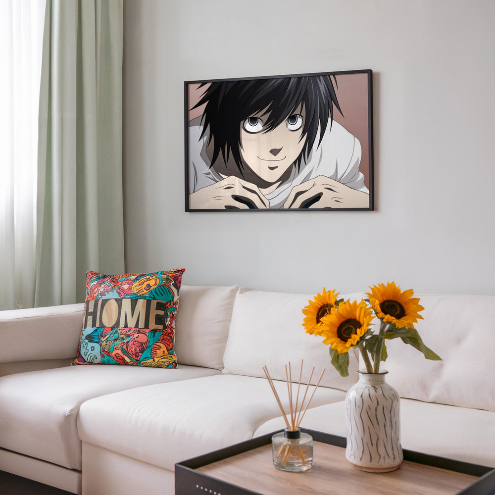 Tableau Death Note Personnage Concentre Souriant