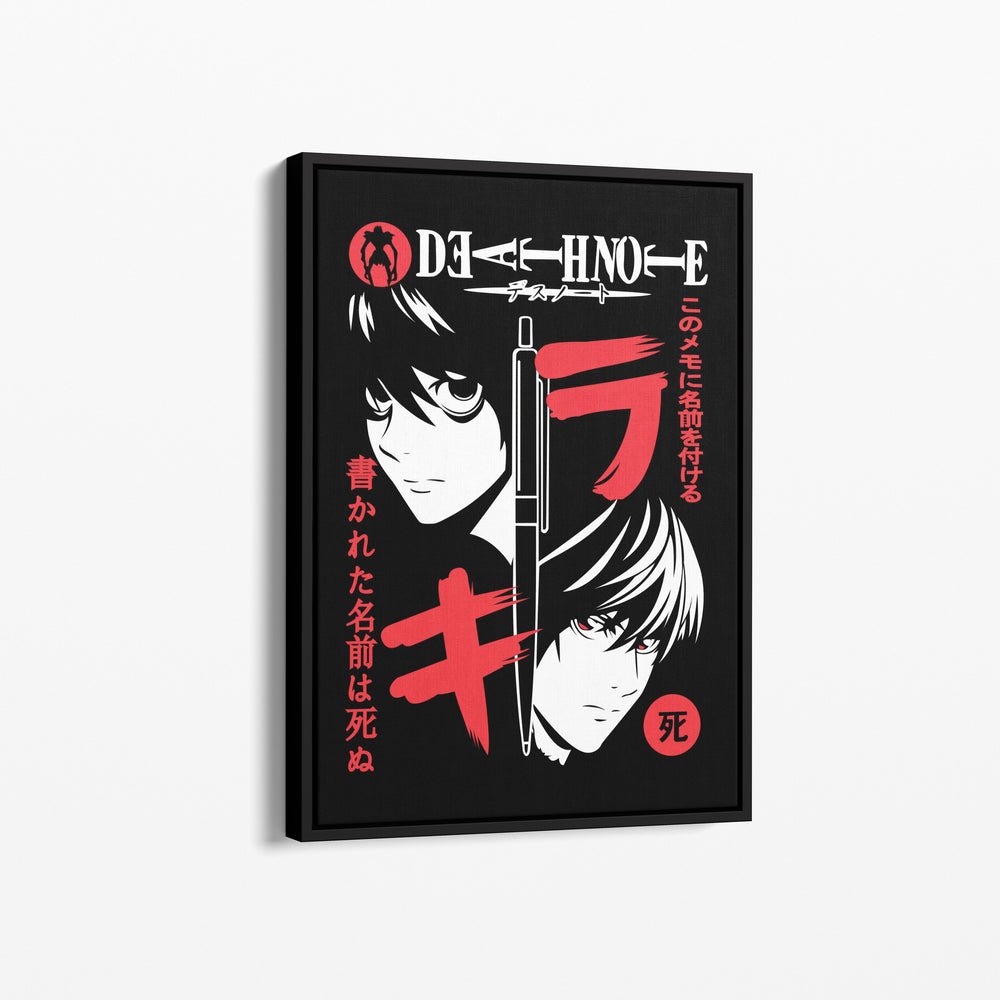 Tableau Death Note Visages Au Stylo - base image