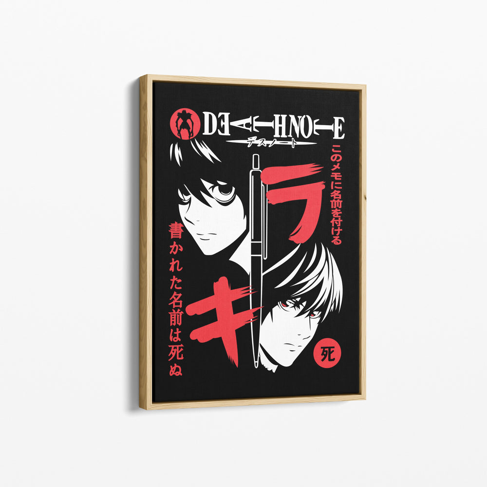Tableau Death Note Visages Au Stylo - base image