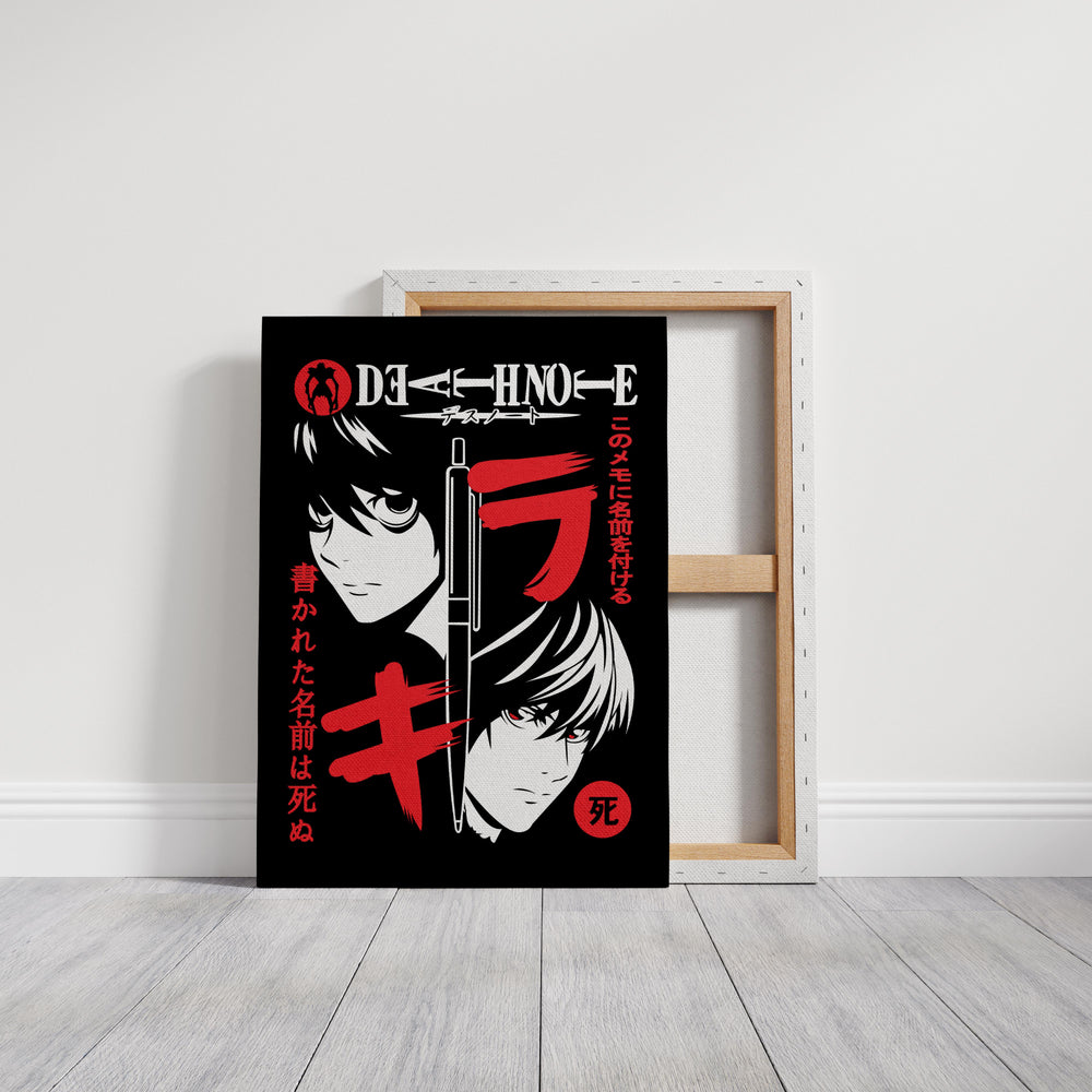 Tableau Death Note Visages Au Stylo - base image