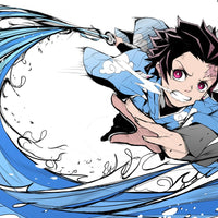 Tableau Demon Slayer Combat Aquatique Dynamique 1