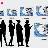 Tableau Demon Slayer Combat Aquatique Dynamique 1