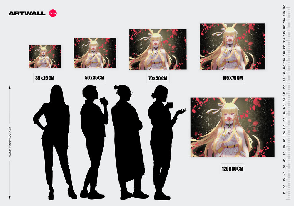 Tableau Fategrand Order Fille Rose Eclatante