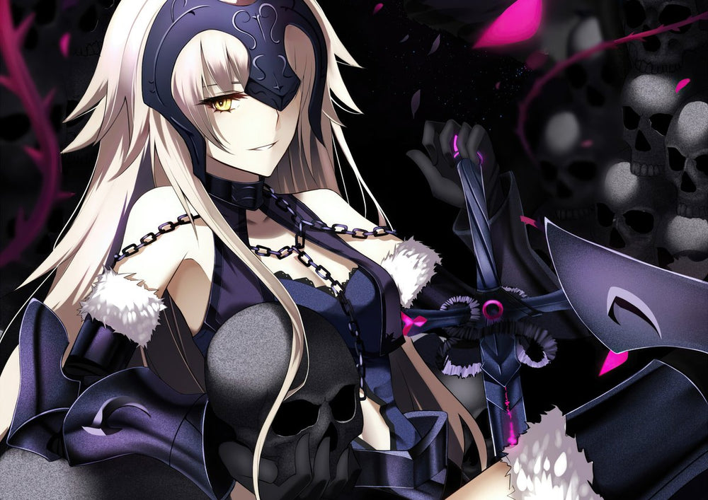 Tableau Fategrand Order Guerriere Masquee Sombre