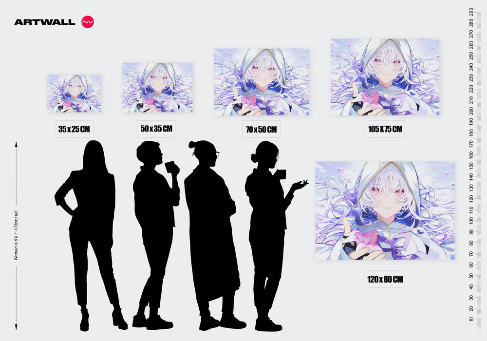 Tableau Fategrand Order Magicienne Fleurissante Souriante