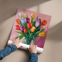 Tableau Tulipes Colorées