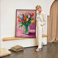 Tableau Tulipes Colorées