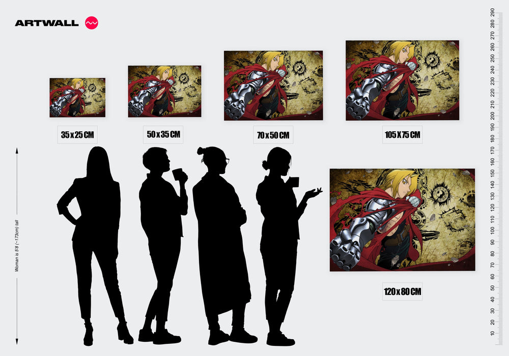 Tableau Fullmetal Chevalier Metal Rouge