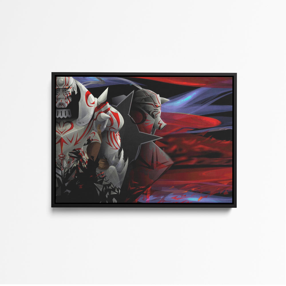 Tableau Fullmetal Guerrier Armure Rouge