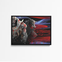 Tableau Fullmetal Guerrier Armure Rouge