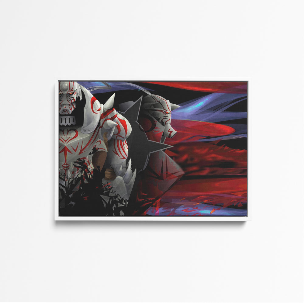 Tableau Fullmetal Guerrier Armure Rouge