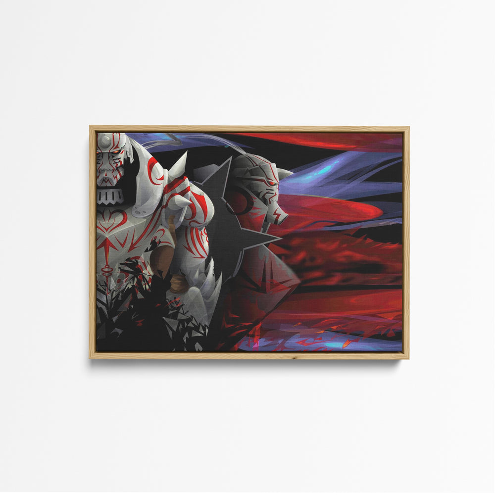 Tableau Fullmetal Guerrier Armure Rouge