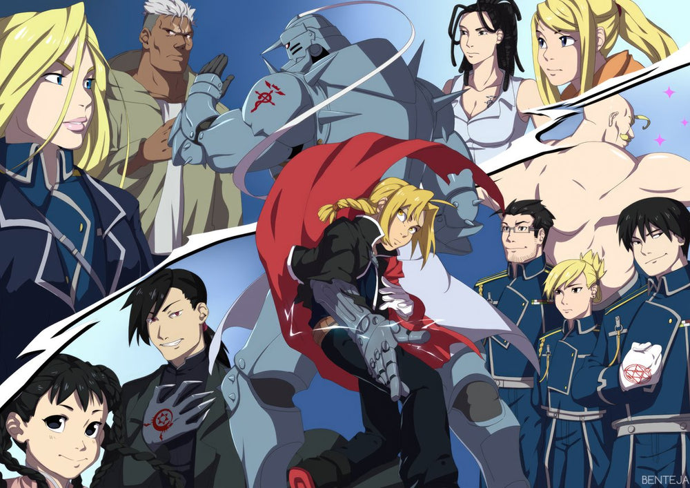Tableau Fullmetal Personnages Alchimistes Reunis