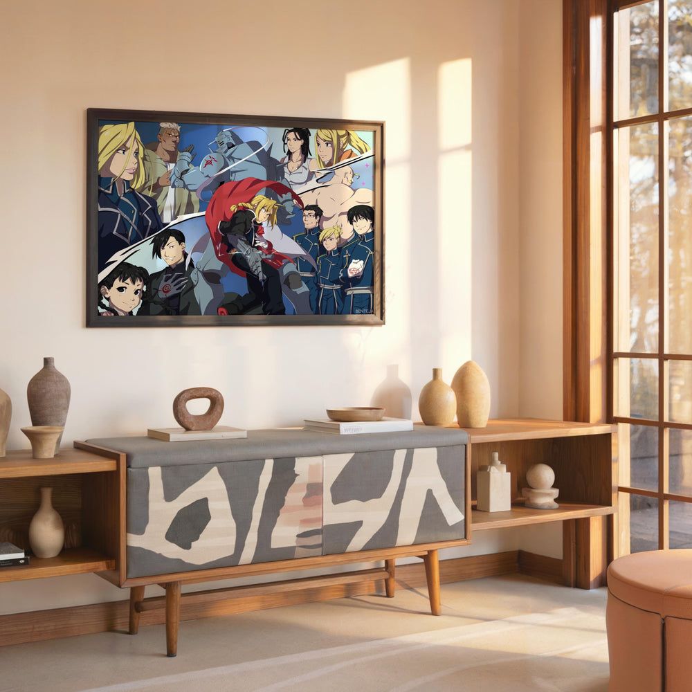 Tableau Fullmetal Personnages Alchimistes Reunis