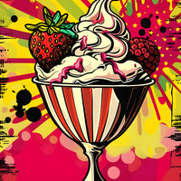 Tableau Glace Fruits Popart