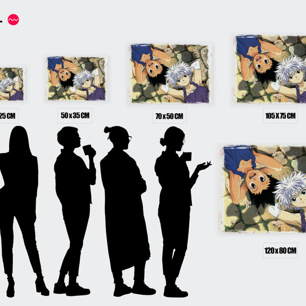 Tableau Hunter X Hunter Amis Relaxant Dehors — Toile sur châssis