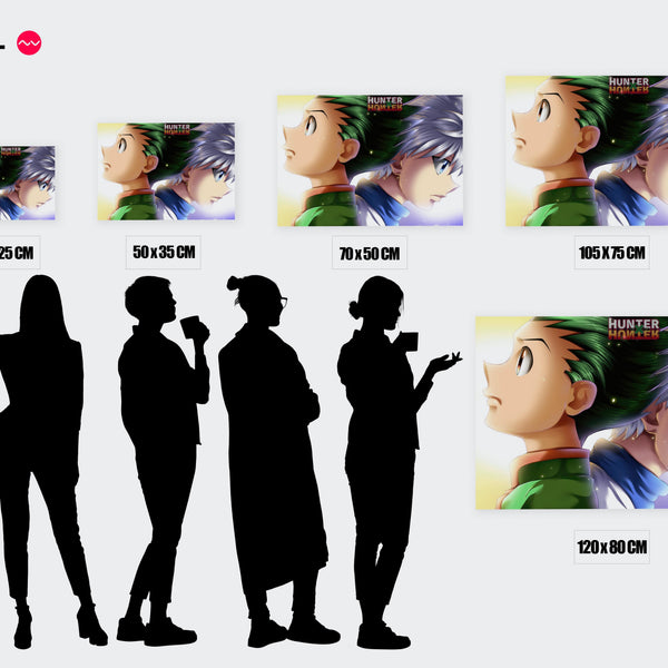 Tableau Hunter X Hunter Jeunes Aventuriers Opposes — Toile sur châssis