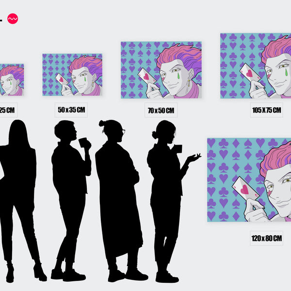 Tableau Hunter X Hunter Joker Mysterieux Sourire — Toile sur châssis