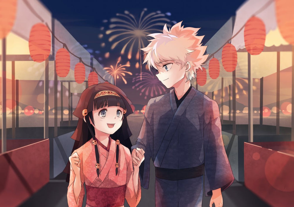 Tableau Hunter X Hunter Kimono Et Feux