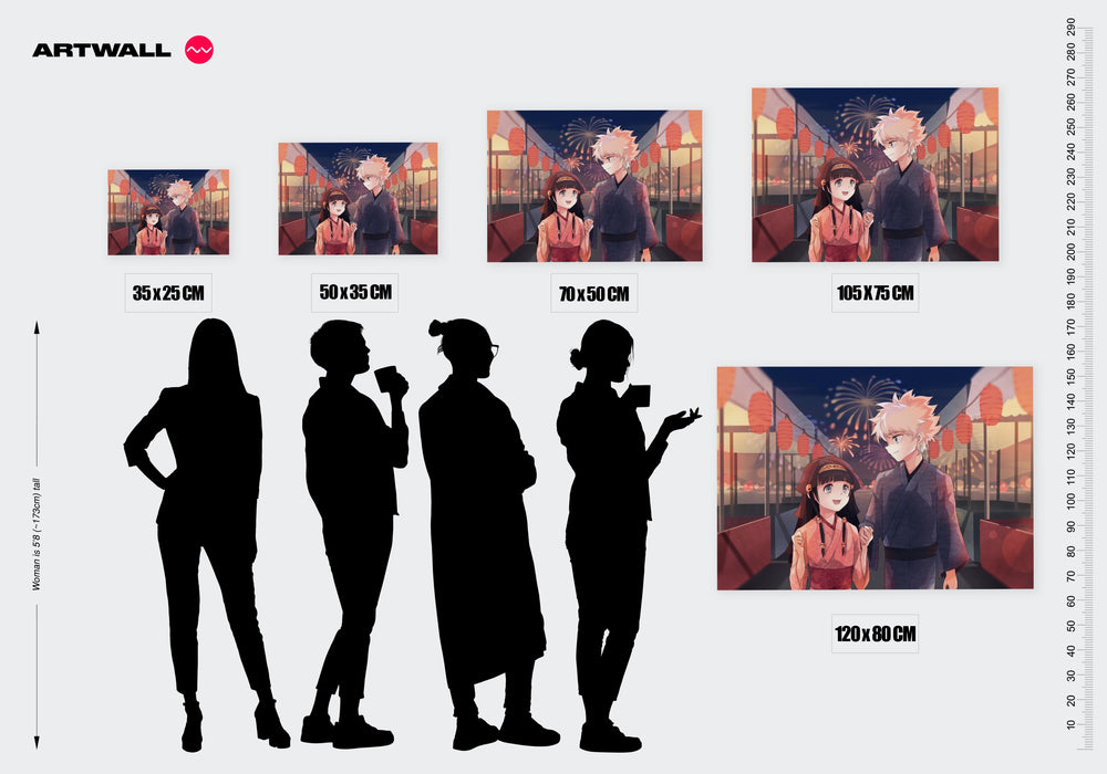 Tableau Hunter X Hunter Kimono Et Feux