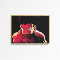 Tableau Hunter X Hunter Regard Menacant Rouge