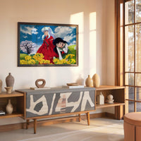 Tableau Inuyasha Champ Fleurs Printanieres