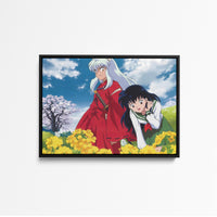 Tableau Inuyasha Champ Fleurs Printanieres