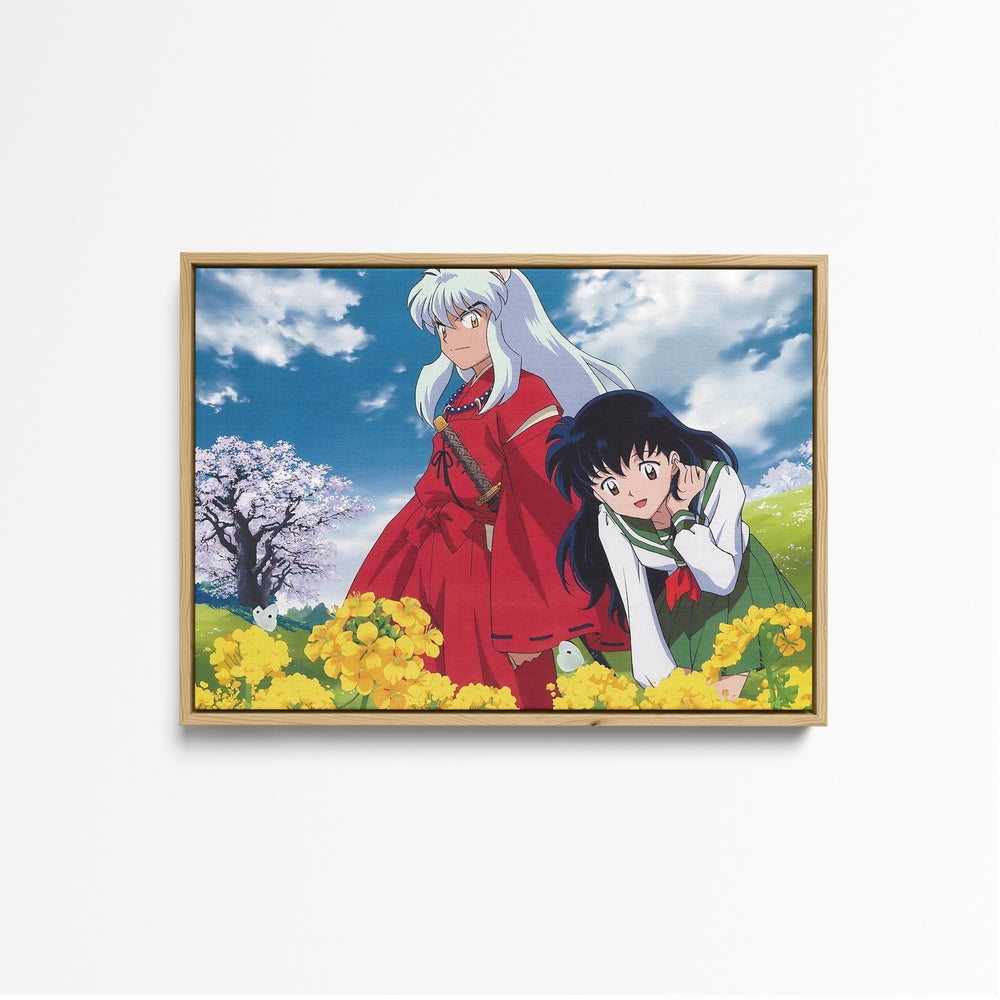 Tableau Inuyasha Champ Fleurs Printanieres