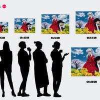 Tableau Inuyasha Champ Fleurs Printanieres