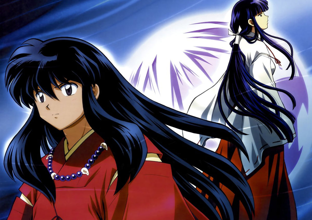 Tableau Inuyasha Deux Silhouettes Contrastees
