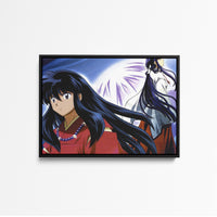 Tableau Inuyasha Deux Silhouettes Contrastees